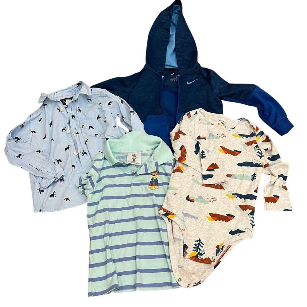 Boys Clothing Lot 4 pieces Size 24mo/2T paw patrol nike Childrens Place casual